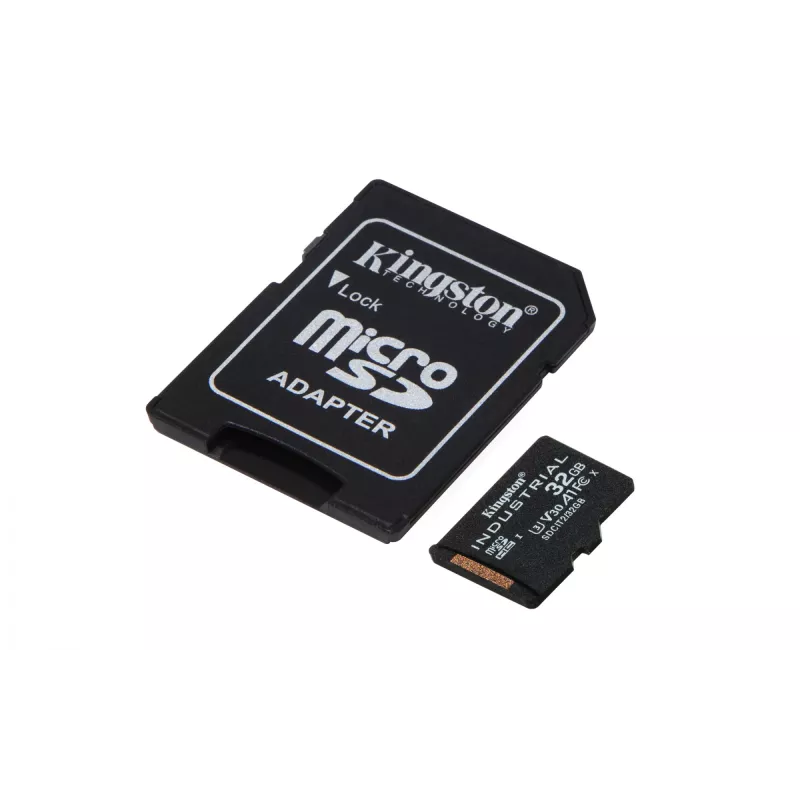 Kingston Technology 32GB microSDHC pramoninė C10 A1 pSLC kortelė su SD adapteriu