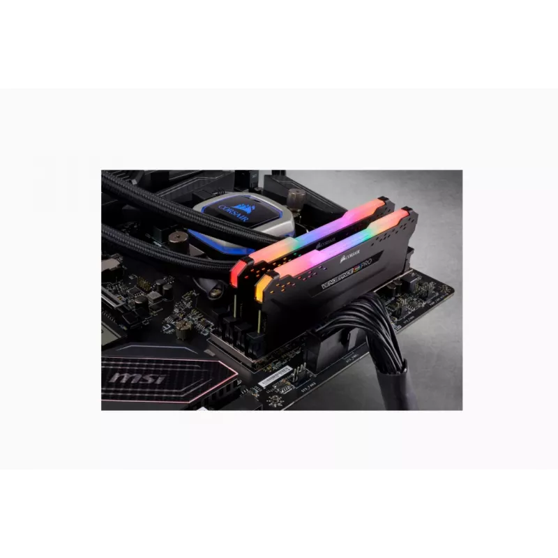 CORSAIR Vengeance RGB Pro 32GB (2x16GB) DDR4 3200MHz CL16 atminties rinkinys – juoda