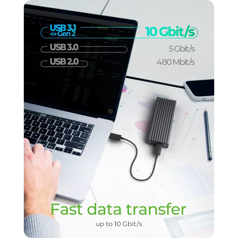 ICY BOX IB-1817MC-C31 pilkas M.2 SSD korpusas