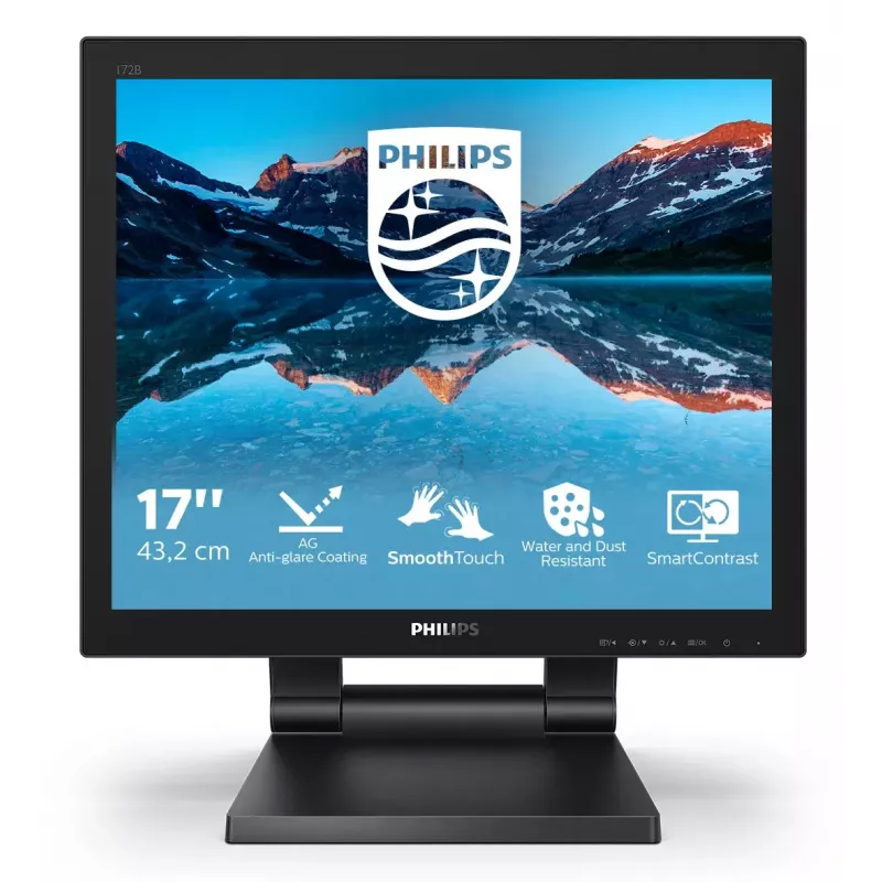 Philips 172B9TL/00 kompiuterio monitorius 43,2 cm (17 colių) 1280 x 1024 pikselių Full HD LCD jutiklinis ekranas juodas