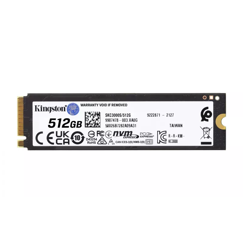Kingston Technology 512 GB KC3000 M.2 2280 NVMe SSD