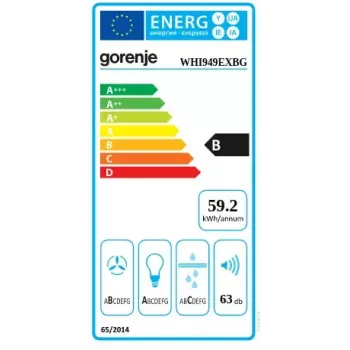 Gorenje WHI949EXBG gartraukis sieninis sidabrinis nerūdijantis plienas 608 m³/h