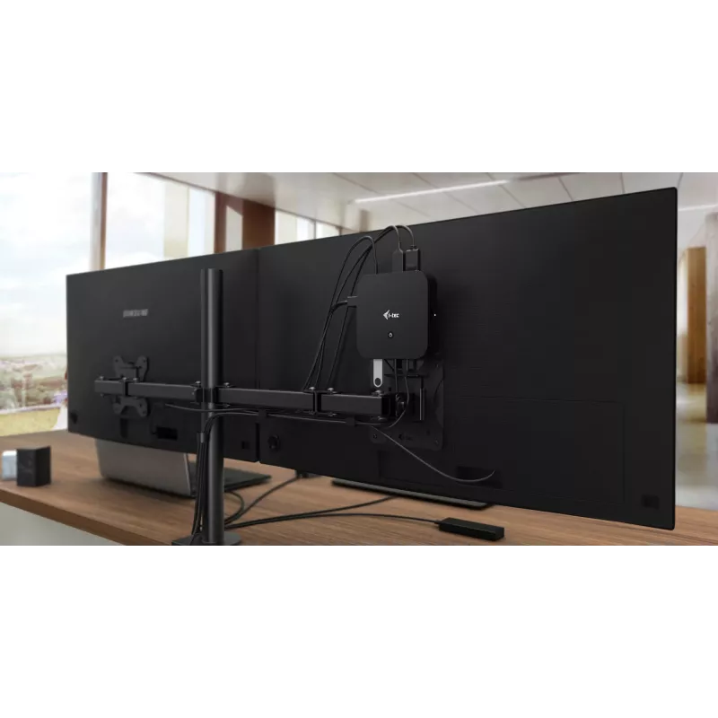 i-tec USB-C HDMI DP Docking stotelė su 100 W įkrovimu ir universalus 100 W maitinimo adapteris