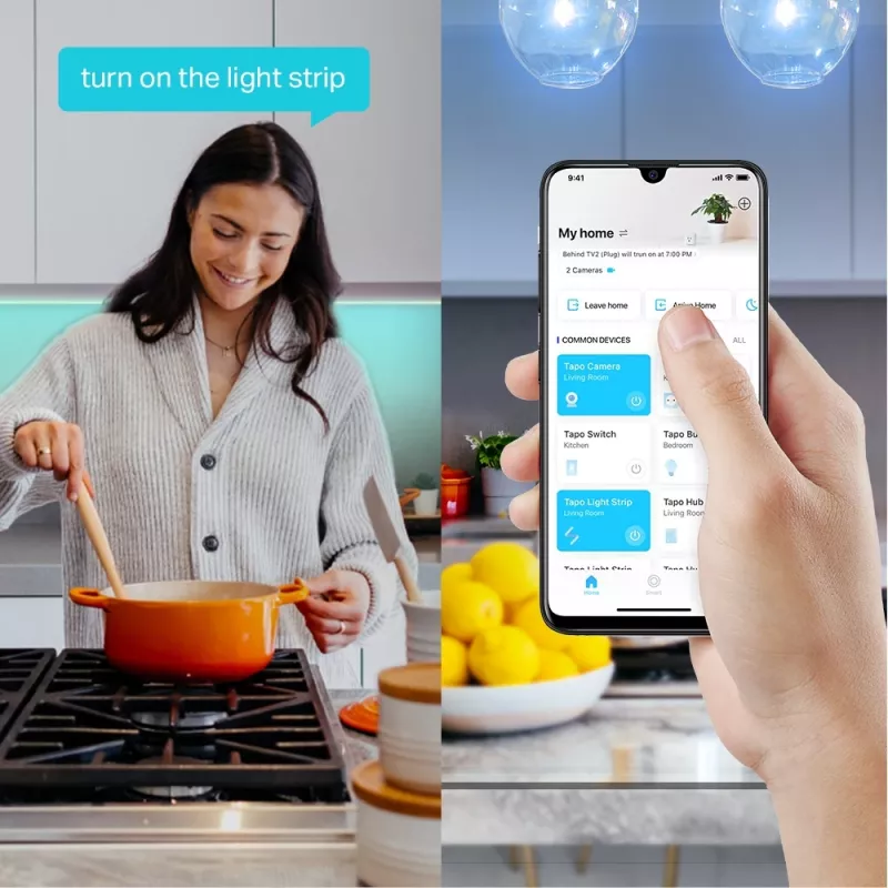 TP-Link Tapo Smart Wi-Fi LED juostelė, 5 m, RGB, 16M spalvų, 13,5 W, vidaus/lauko