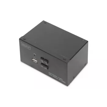 DIGITUS KVM jungiklis, 2 prievadai, dviejų ekranų, 4K, HDMI