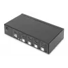 KVM jungiklis Digitus 4 prievadų vienam ekranui 4K HDMI