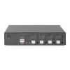 KVM jungiklis Digitus 4 prievadų vienam ekranui 4K HDMI