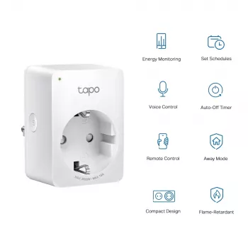 TP-Link Tapo Mini išmanusis kištukas su energijos stebėjimu