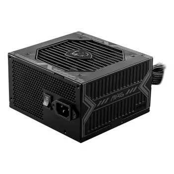 MSI MAG A550BN UK maitinimo blokas 550W, 80 Plus Bronze, 12V vienas kanalas, DC-DC grandinė, 120mm ventiliatorius, nemodulinis, pinti kabeliai, ATX, UK laidas, juodas