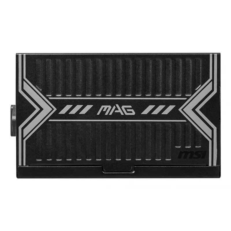 MSI MAG A550BN UK maitinimo blokas 550W, 80 Plus Bronze, 12V vienas kanalas, DC-DC grandinė, 120mm ventiliatorius, nemodulinis, pinti kabeliai, ATX, UK laidas, juodas