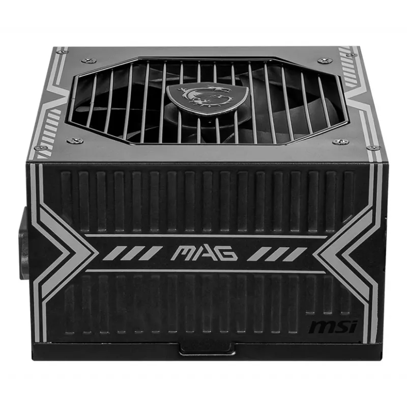 MSI MAG A550BN UK maitinimo blokas 550W, 80 Plus Bronze, 12V vienas kanalas, DC-DC grandinė, 120mm ventiliatorius, nemodulinis, pinti kabeliai, ATX, UK laidas, juodas