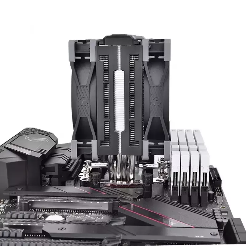 Thermaltake TOUGHAIR 510 CL-P075-AL12BL-A procesoriaus oro aušintuvas, 2x 120 mm ventiliatoriai, 4x 6 mm vario šilumos vamzdeliai, 180 W