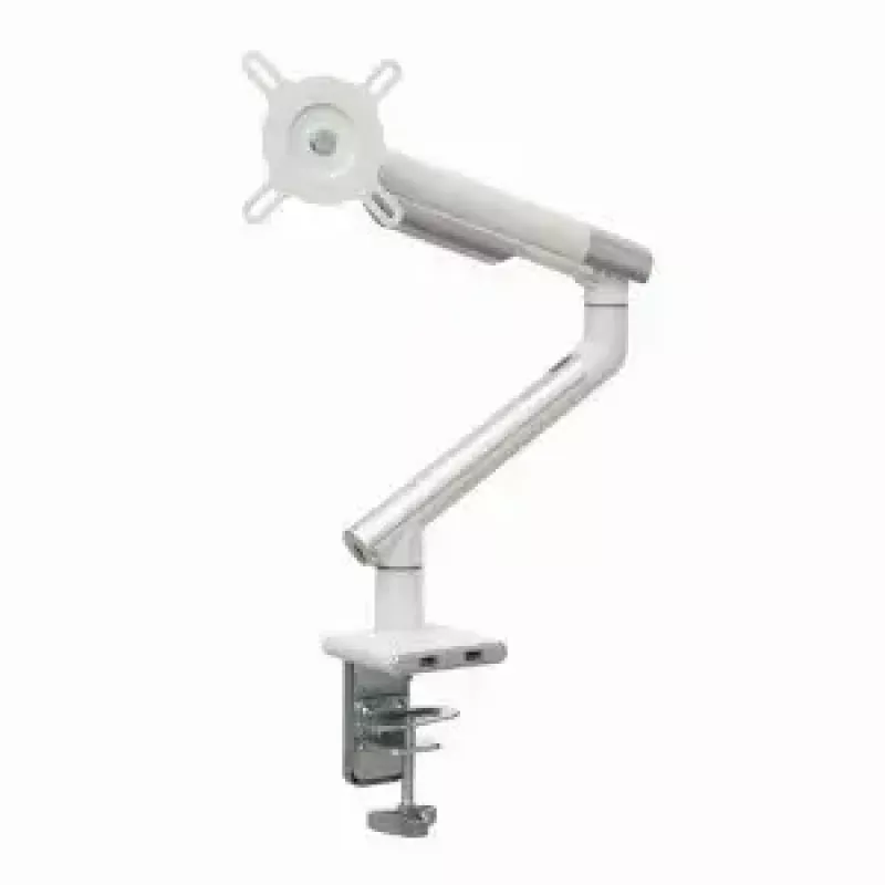 Monitorinis laikiklis ART RAMM L-19GD 17–32 colių, dujinė pagalba, 2–9 kg, 2x USB 3.0, baltas, spaustuvas