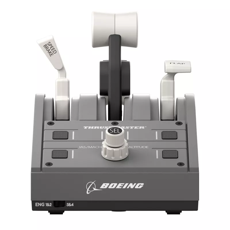 Thrustmaster TCA Quadrant Boeing Edition piloto droselio blokas, pilka, USB, skirta PC, Xbox One, Xbox Series X|S