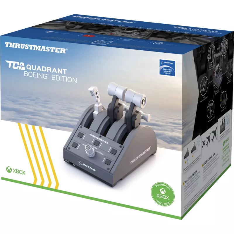Thrustmaster TCA Quadrant Boeing Edition piloto droselio blokas, pilka, USB, skirta PC, Xbox One, Xbox Series X|S