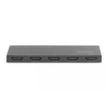 DIGITUS Ultra Slim HDMI skirstytuvas, 1x4, 4K/60Hz HDR, HDCP 2.2, 18 Gbps, maitinamas per Micro USB