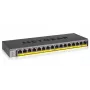 NETGEAR GS116LP nevaldomas Gigabit Ethernet (10/100/1000) jungiklis su „Power over Ethernet“ (PoE), juodas