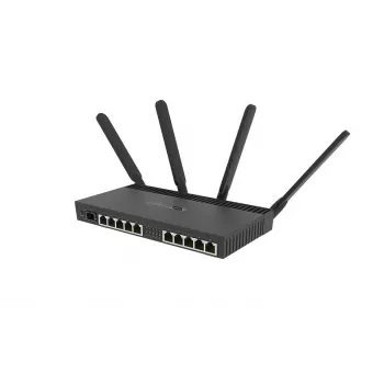MIKROTIK belaidis maršrutizatorius Rb4011igs+5hacq2hnd-in – Gigabit Ethernet, dviejų juostų (2,4 GHz / 5 GHz), juodas