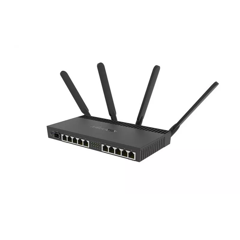 MIKROTIK belaidis maršrutizatorius Rb4011igs+5hacq2hnd-in – Gigabit Ethernet, dviejų juostų (2,4 GHz / 5 GHz), juodas