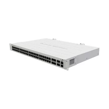Valdomas L2 Gigabit Ethernet jungiklis MikroTik CRS354-48G-4S+2Q+RM — 48x Gigabit RJ-45, 4x SFP+, 2x QSFP+, 10G, montuojamas į stelažą