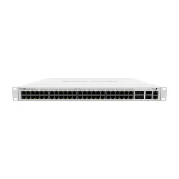 Valdomas L3 jungiklis MikroTik CRS354-48P-4S+2Q+RM — 48× Gigabit RJ-45, 4× SFP+, 2× QSFP+, 48 PoE prievadai