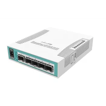 Tinklo jungiklis MikroTik CRS106-1C-5S — 5× Gigabit RJ-45, 5× SFP, PoE, 30V DC