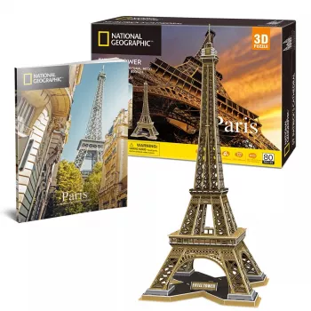 3D dėlionė CubicFun Eifelio bokštas 80 dalių Pastatai 306-DS0998
