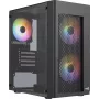 Aerocool HEXFORMBKV2 korpusas Micro ATX, 3 ventiliatoriai, FRGB, juodas
