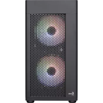 Aerocool HEXFORMBKV2 korpusas Micro ATX, 3 ventiliatoriai, FRGB, juodas