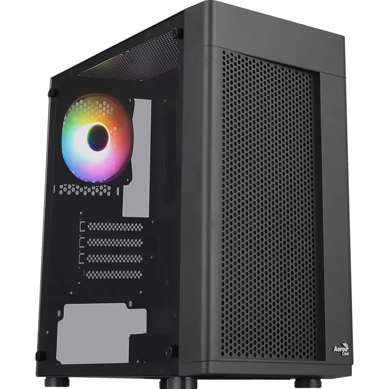 Aerocool HEXFORMBKV2 korpusas Micro ATX, 3 ventiliatoriai, FRGB, juodas