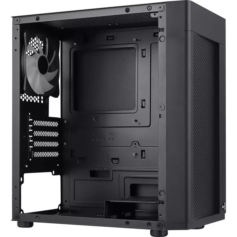 Aerocool HEXFORMBKV2 korpusas Micro ATX, 3 ventiliatoriai, FRGB, juodas