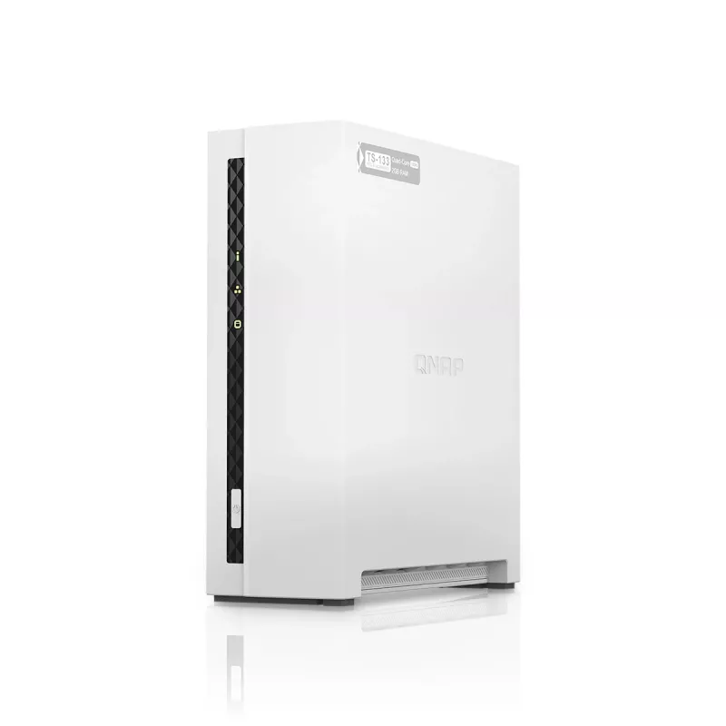 QNAP TS-133 NAS / saugojimo serveris bokštinis Cortex-A55 2 GB DDR4 0 TB QNAP Turbo System balta