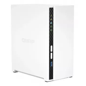 QNAP TS-233 NAS / saugojimo serveris bokštinis ARM Cortex-A55 2 GB 0 TB QNAP QTS Baltas