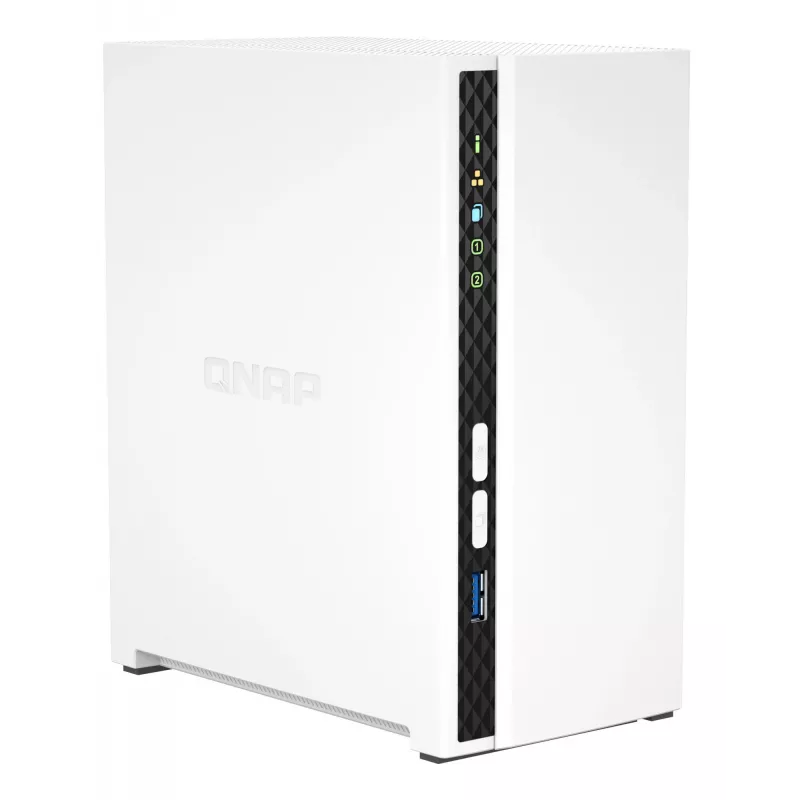 QNAP TS-233 NAS / saugojimo serveris bokštinis ARM Cortex-A55 2 GB 0 TB QNAP QTS Baltas