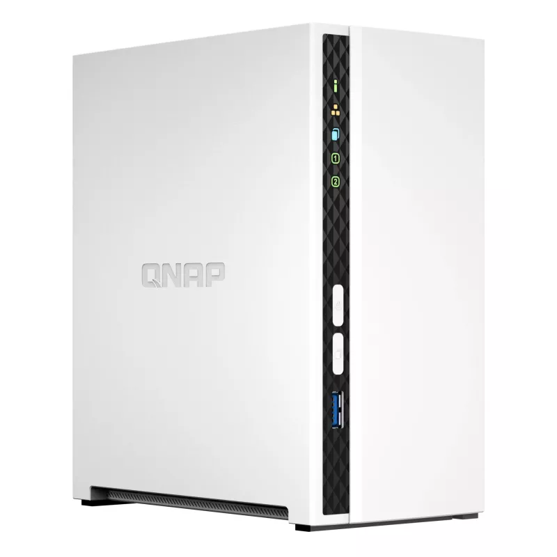 QNAP TS-233 NAS / saugojimo serveris bokštinis ARM Cortex-A55 2 GB 0 TB QNAP QTS Baltas