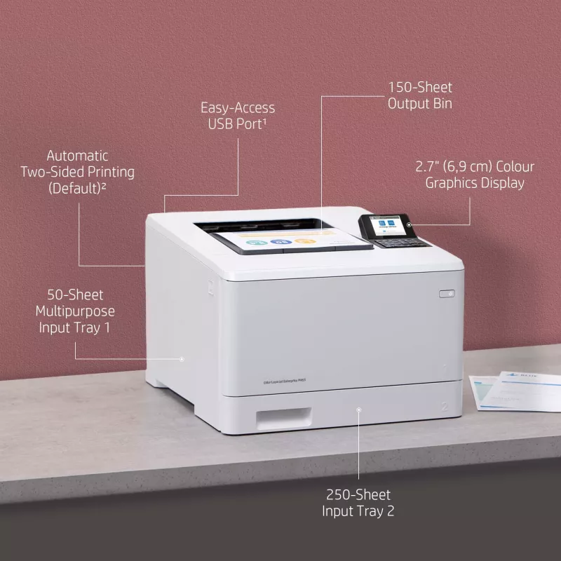HP Color LaserJet Enterprise M455dn spalvotas lazerinis spausdintuvas, A4, 27 ppm, dvipusis spausdinimas