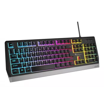 GENESIS Rhod 300 RGB – belaidė klaviatūra žaidimams, USB, QWERTY, juoda