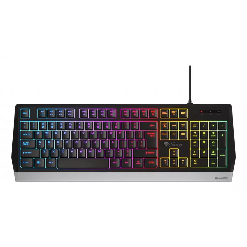 GENESIS Rhod 300 RGB – belaidė klaviatūra žaidimams, USB, QWERTY, juoda