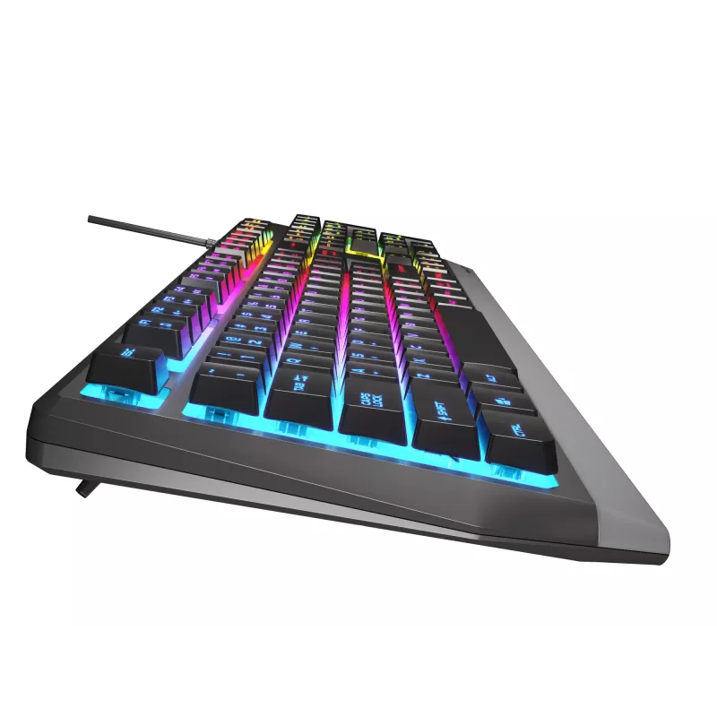 GENESIS Rhod 300 RGB – belaidė klaviatūra žaidimams, USB, QWERTY, juoda