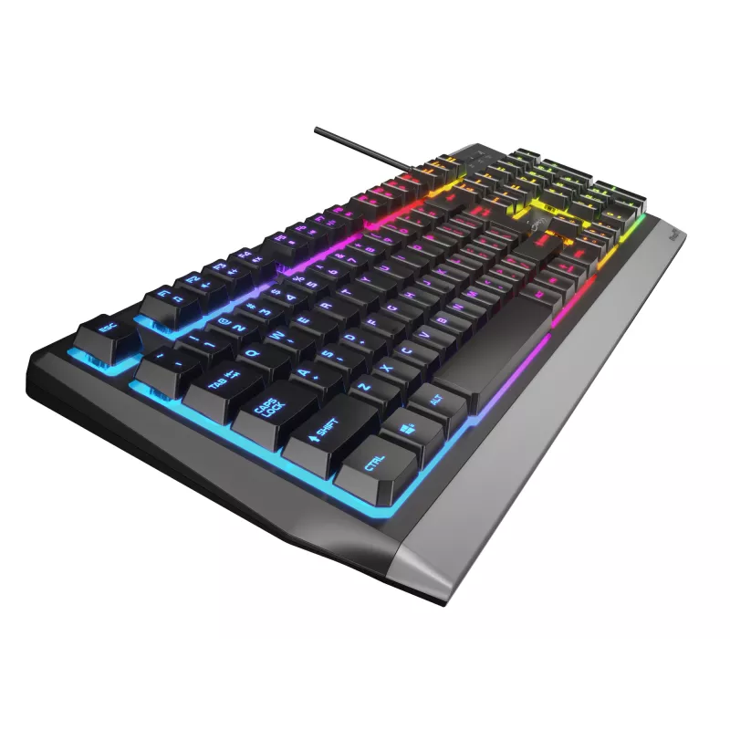 GENESIS Rhod 300 RGB – belaidė klaviatūra žaidimams, USB, QWERTY, juoda