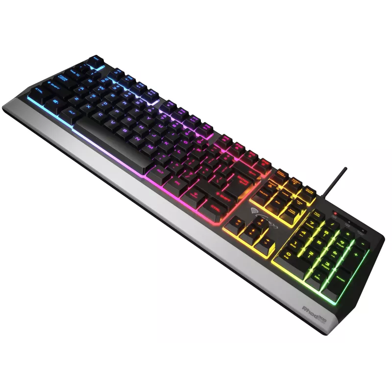 GENESIS Rhod 300 RGB – belaidė klaviatūra žaidimams, USB, QWERTY, juoda