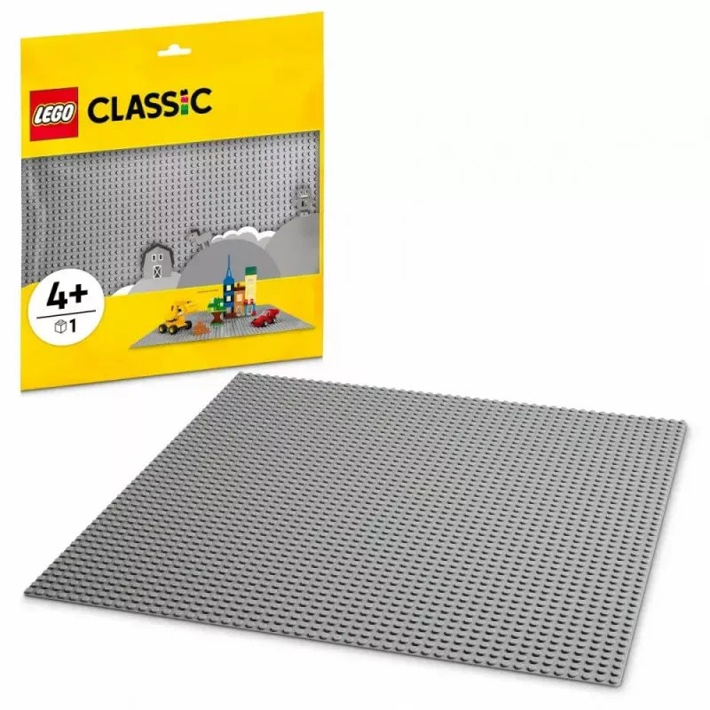 LEGO Classic pilka pagrindo plokštė 11024 – 48×48 smeigių (380 × 380 mm)