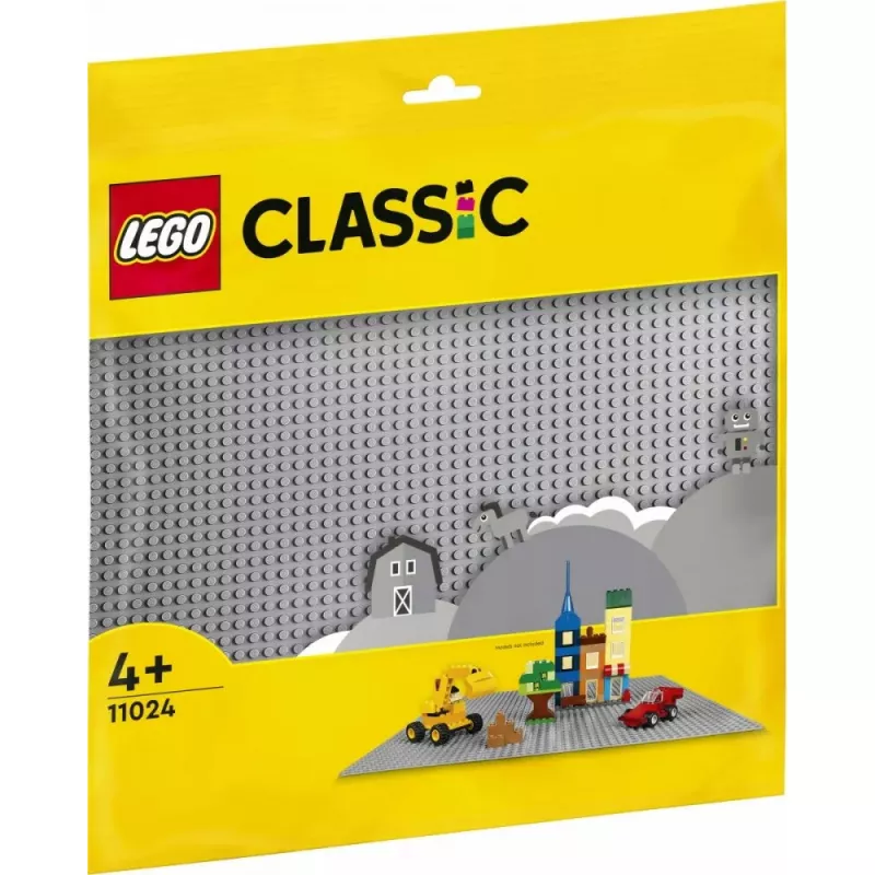 LEGO Classic pilka pagrindo plokštė 11024 – 48×48 smeigių (380 × 380 mm)