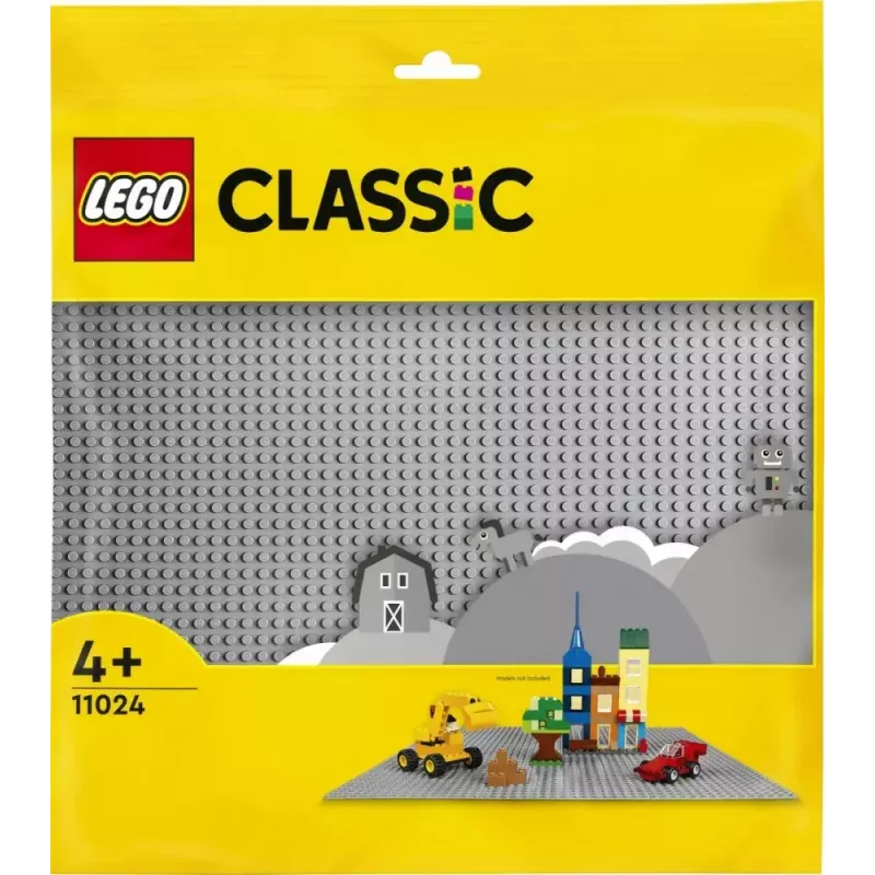 LEGO Classic pilka pagrindo plokštė 11024 – 48×48 smeigių (380 × 380 mm)