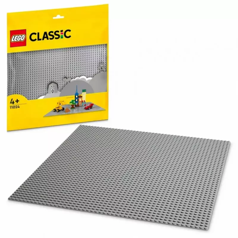 LEGO Classic pilka pagrindo plokštė 11024 – 48×48 smeigių (380 × 380 mm)