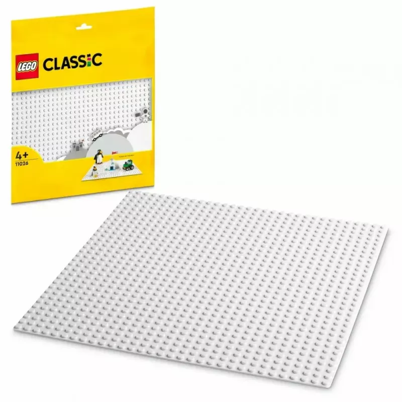 LEGO statybinė plokštė 11026 — pagrindas 32x32 smaigeliai, balta
