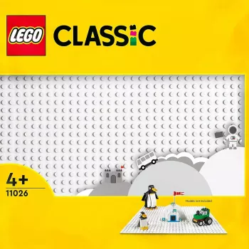 LEGO statybinė plokštė 11026 — pagrindas 32x32 smaigeliai, balta