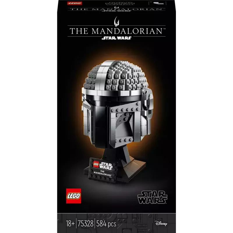 Konstruktorius LEGO Mandalorian šalmas 75328 – Star Wars kolekcinis modelis, 584 detalės, 18+