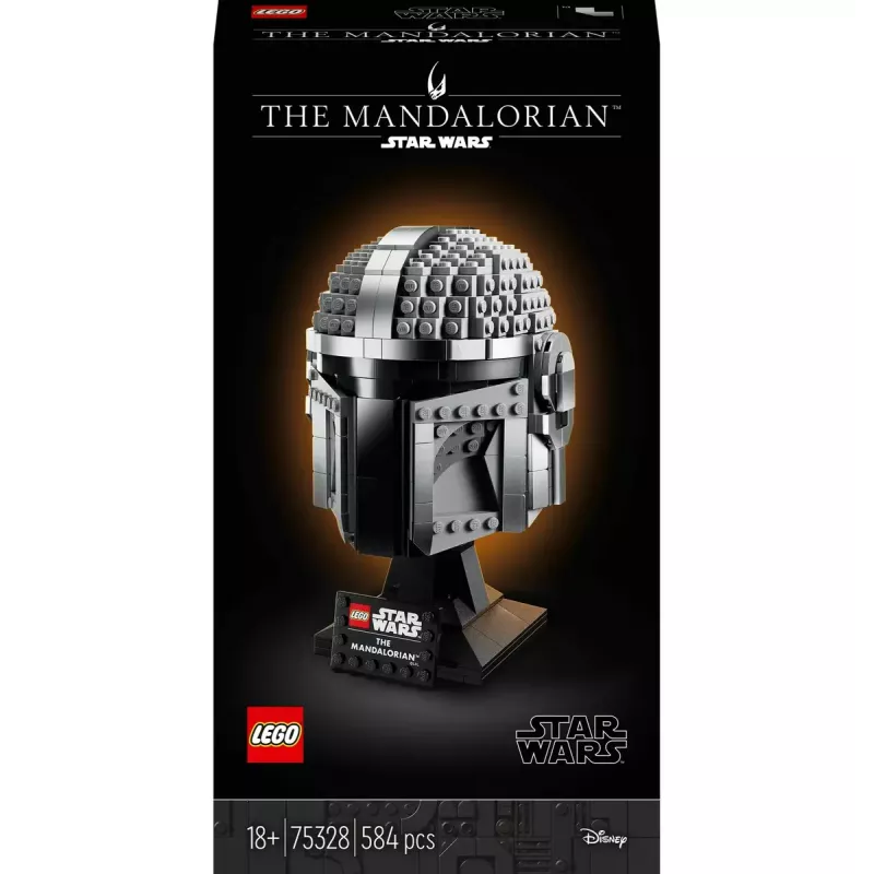 Konstruktorius LEGO Mandalorian šalmas 75328 – Star Wars kolekcinis modelis, 584 detalės, 18+