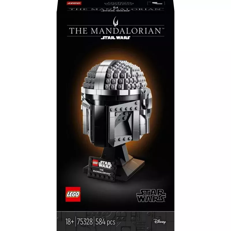 Konstruktorius LEGO Mandalorian šalmas 75328 – Star Wars kolekcinis modelis, 584 detalės, 18+